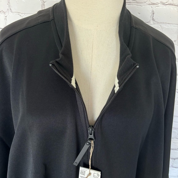 Adidas Black Full Zip Cropped Track Jacket--NWT--4X - Picture 2 of 15